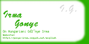 irma gonye business card